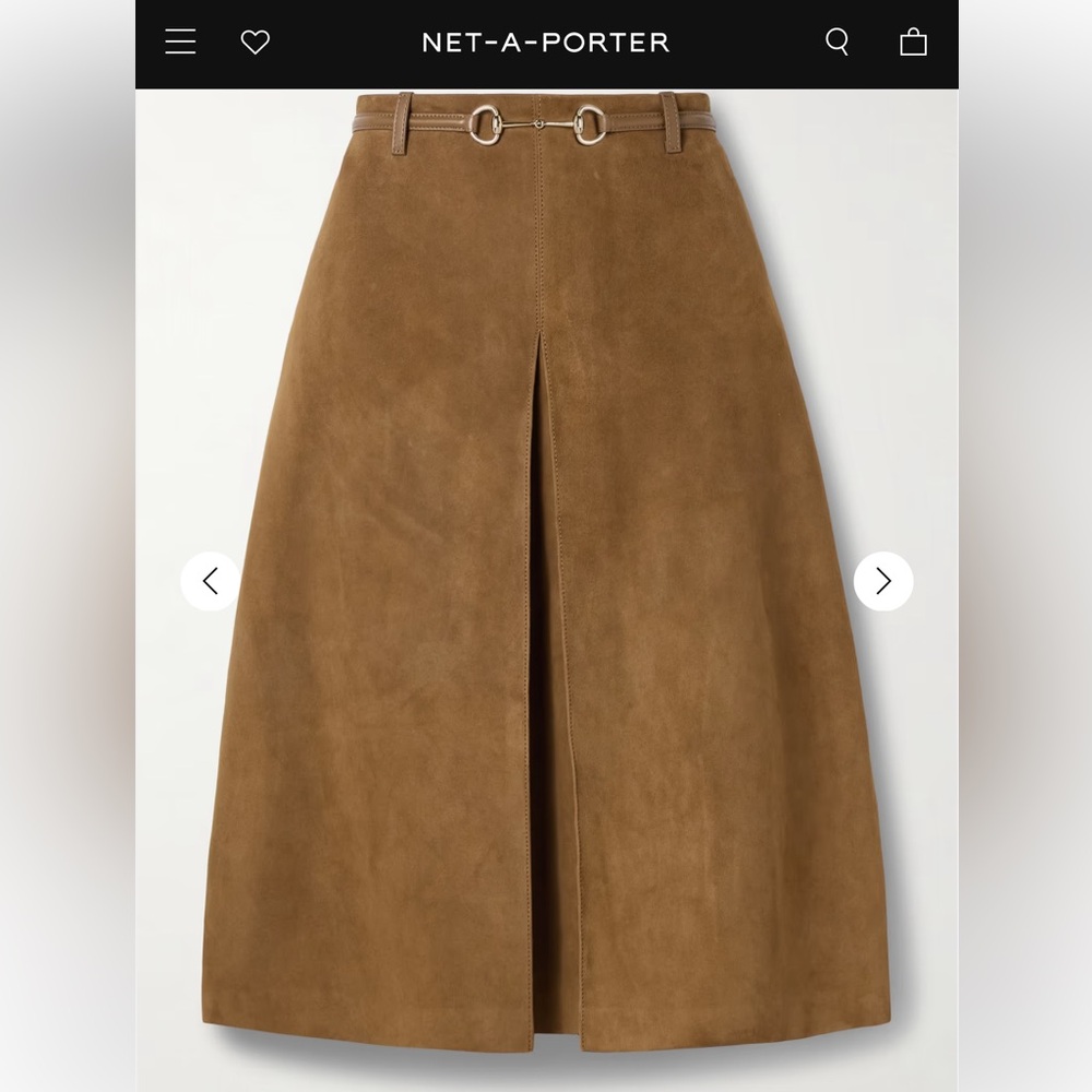 Rare Vintage Gucci Collector Tan Suede Skirt size XXS - Picture 14 of 14